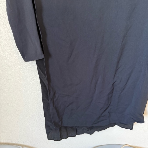 Allsaints Navy Blue/Black Roder Japanese Cloth Silk Blend Dress Size: 0 - Picture 9 of 11